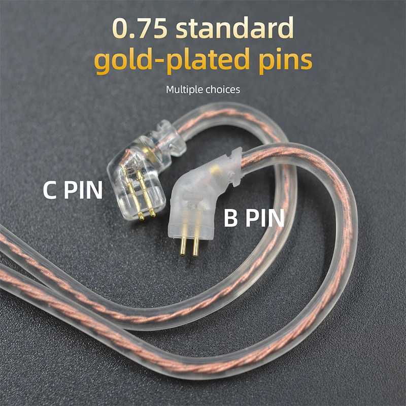 Kabel do słuchawek dousznych KZ ZS10 ZSN ZEX PRO, wysokiej jakości miedź beztlenowa, skręcony kabel do słuchawek, kabel 2-pinowy, posrebrzany kabel do ZS 10
