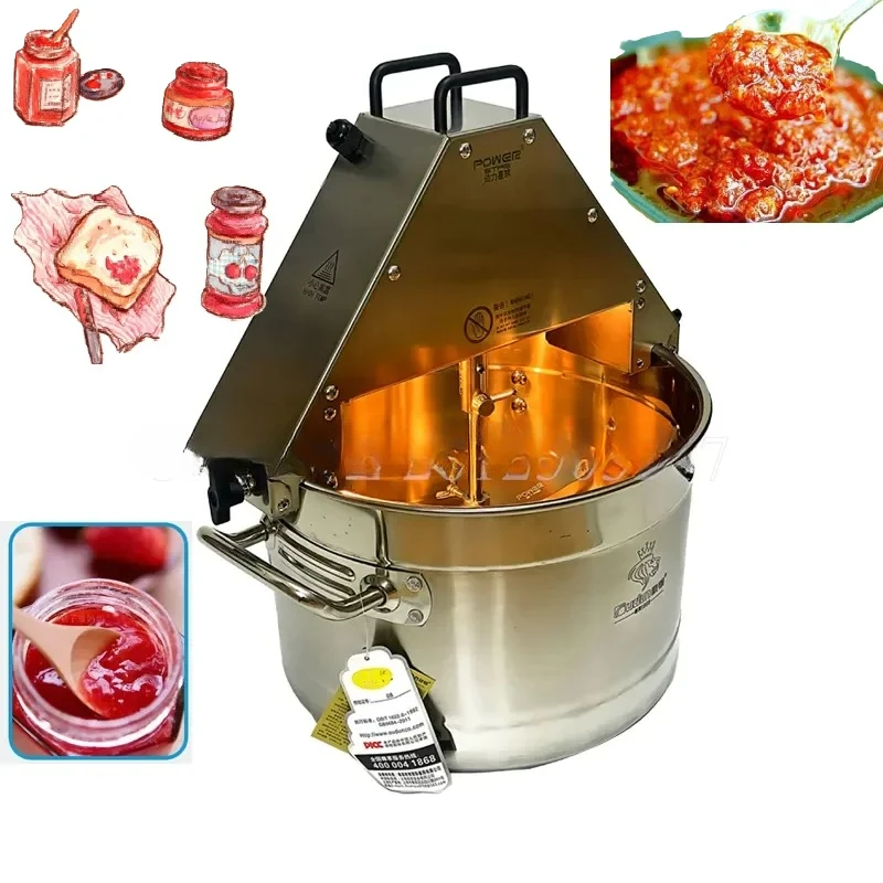 220V Small 10L Cooking Pot Stir-Fry Machine Wok for Commercial Home Use Electric Jam Sauce Mixer Cooking