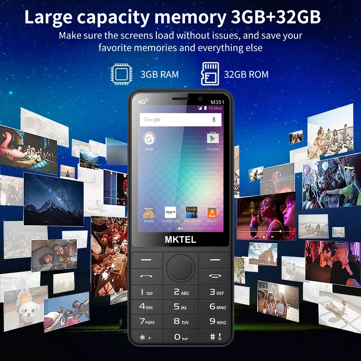 P1-B-(M351) black, MT6739WW/frequency band 2G: 850/900/1800/1900, 3G: B1/B8, LTE: B1/3/5/7/8 , Memory: 3GB+32GB, 200+500W camera