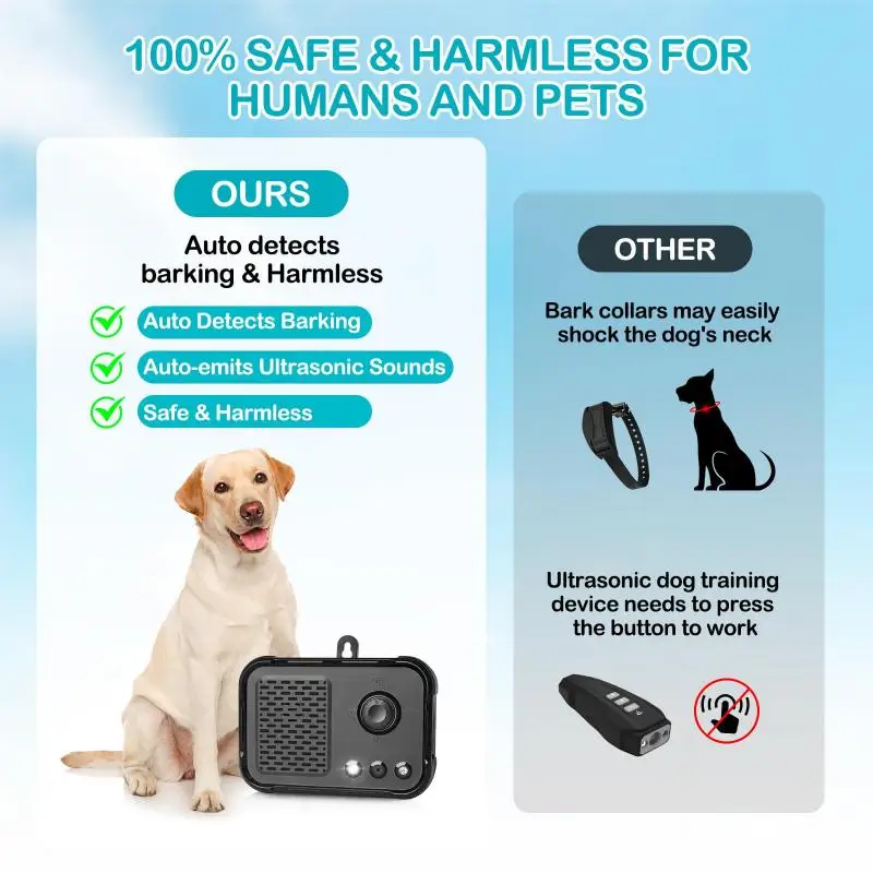 New Anti Barking Device 3 Modes Adjustable Dog Barking Control Devices Usb Rechargeable Ultrasonic Dog Barking Deterrent