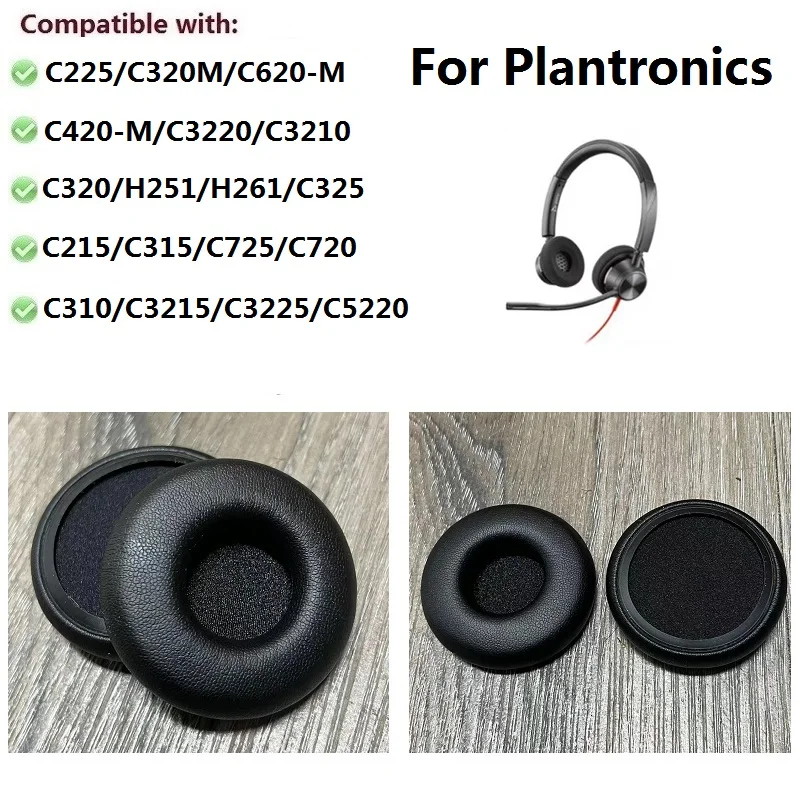 2 pcs Ear Pads For Plantronics C3210 C215 C225 C325 H251 H261 C720 Traffic Headphones Replacement earmuff ear cushion ear pillow