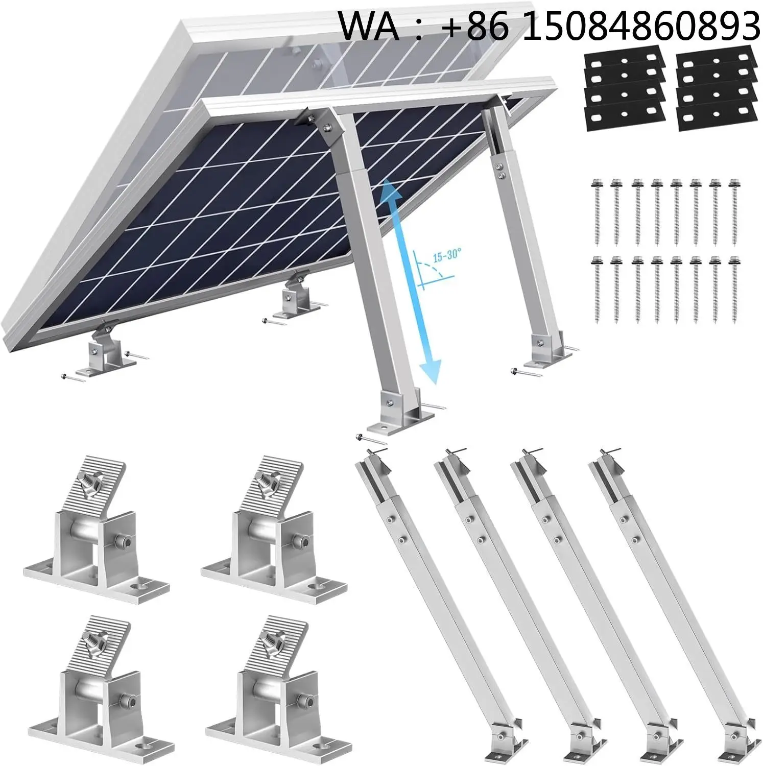 15-30 Adjustable Rear Leg PV Bracket, Flat & Tile Roof Accessories, Multi-Scenario Solar Energy Fittings for Diversified Roof S