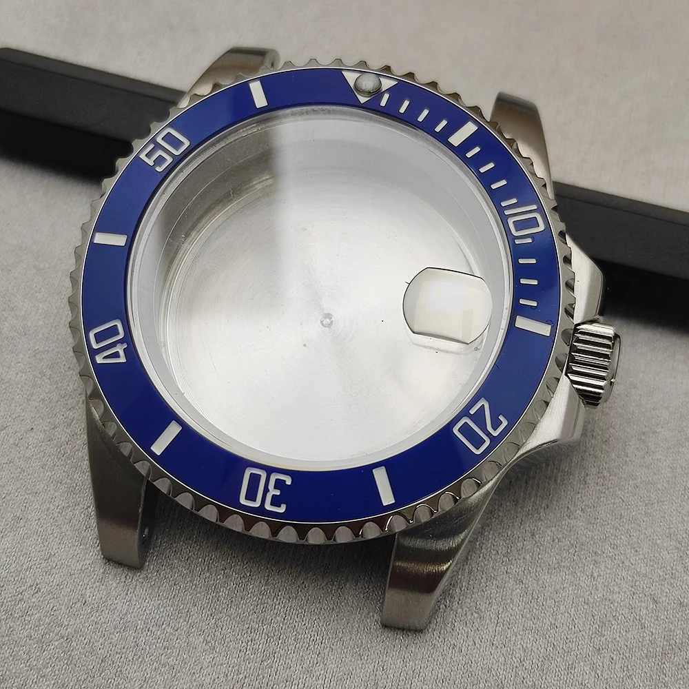 40mm Cases NH35 Case Men's Watch Ceramic Bezel Stainless Steel Sapphire Glass Fit nh35 nh36 Movement/Miyota8215 Movement