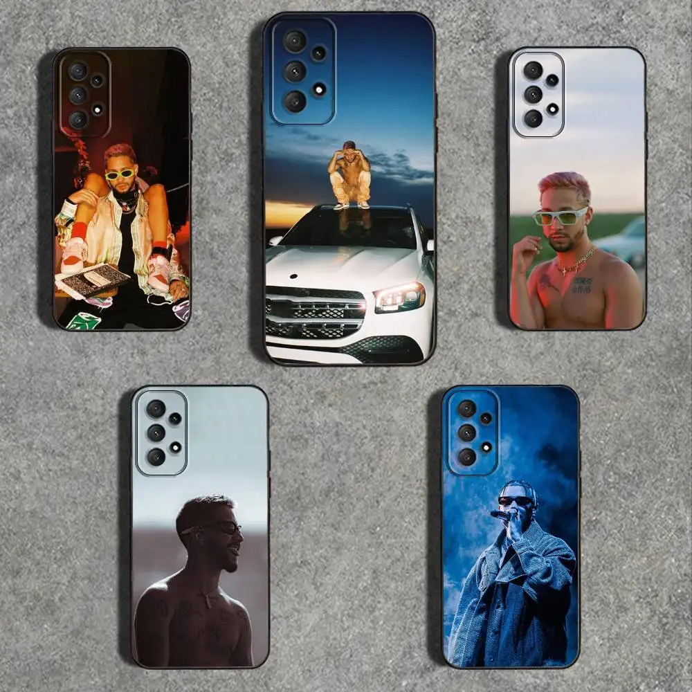 

Singer M-Mora E-Estrella Phone Case For Samsung Galaxy A73,31,32,72,41,53,52,71,22,5G,Note,J7,8,9 Soft Black Cover