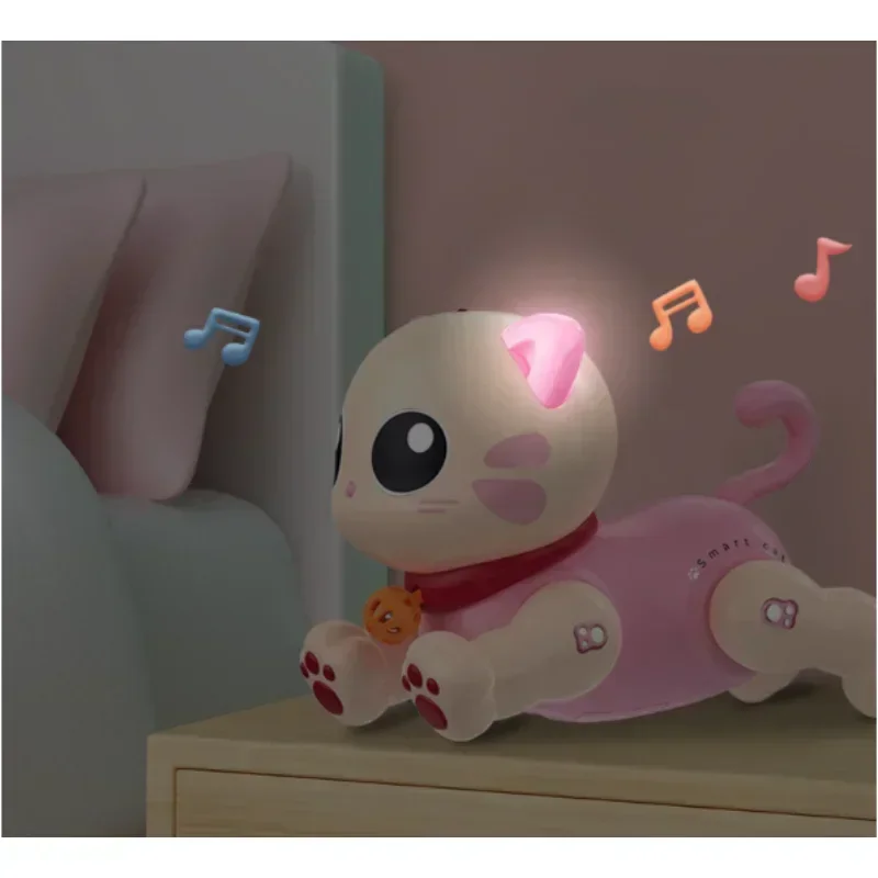 Programmable RC Stunt Robot Cat, Voice Control & Touch Sensing Electronic Pet with Music, Interactive Simulation Toy Gift for Ki