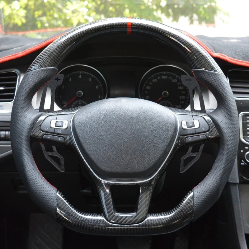 Sell Well For Golf 7/7.5GTI/R/GTS/GTI 2014 -2020 Steering Wheel Carbon Fiber Magnetic Shift Paddles