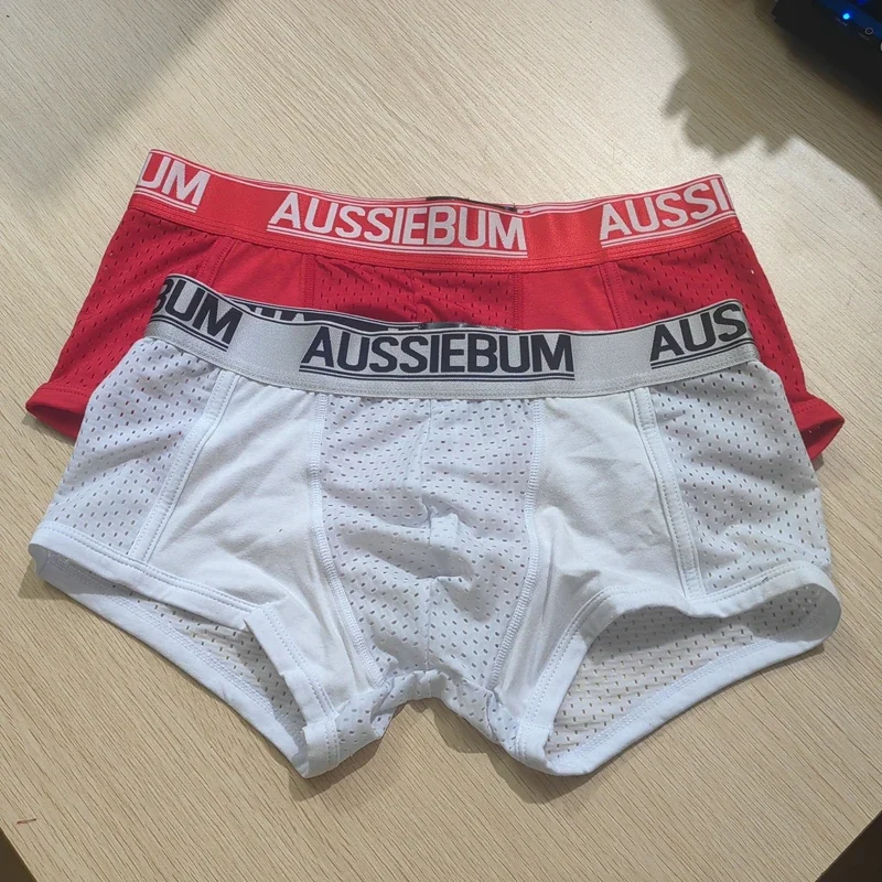 

Новое мужское нижнее белье, мужские боксеры из чистого хлопка, сетчатая ткань, однотонные дышащие боксеры, молодежные шорты