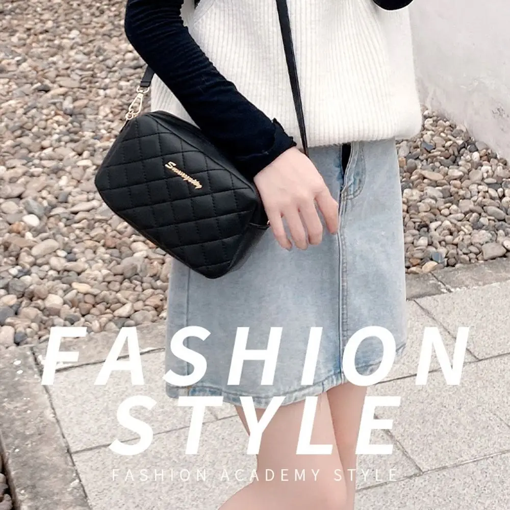 Trend Lingge Embroidery Fashion Crossbody Women Messenger Bag Shoulder Bag Handbags PU Leather