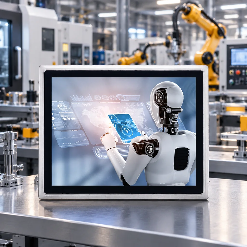 Industrial Computer for Machine Control 17 Inch All In One Touch Screen Panel PC Intel i5 8GB 128GB USB VGA