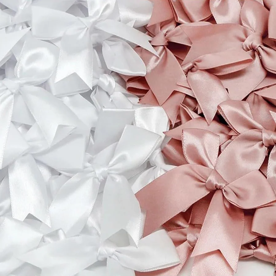 30Pcs Satin Ribbons Handmade Large Bows Embroidery Patches Forest Art Style For Clothing  Hair Clips Headwear Sewing Accessories