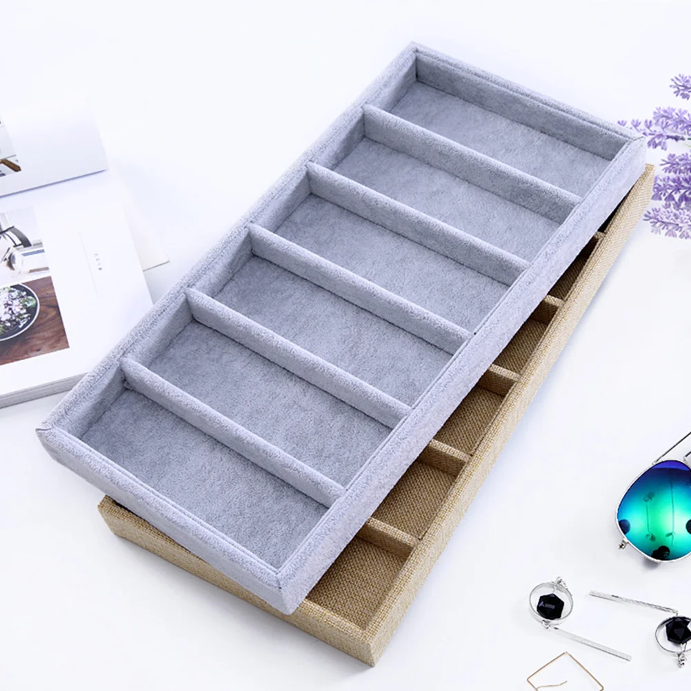 

6 Slots Glasses Display Box Eyeglass Holder Sunglasses Organizer Case Showcase Storage Counter Home Use Premium Material Strong