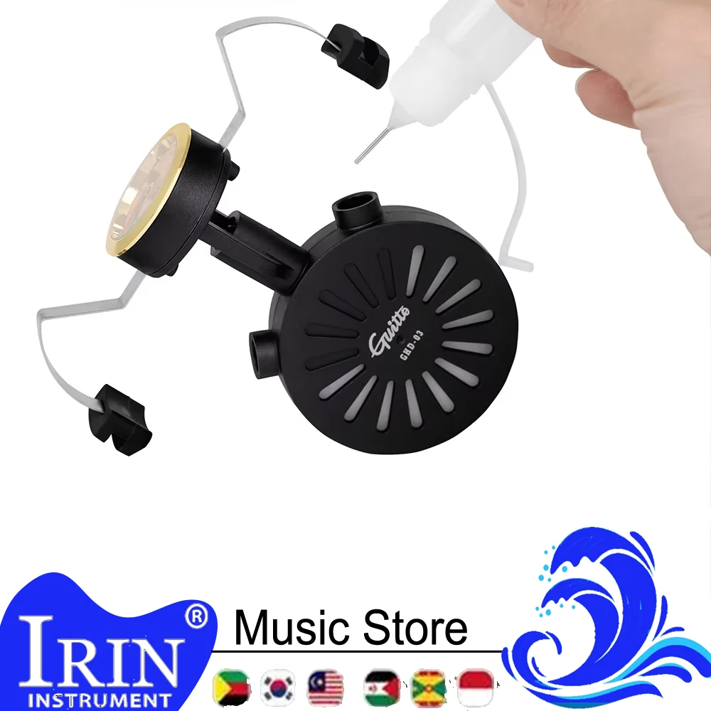 Guitto Guitar Humidifier Black ABS Metal with High-precision Hygrometer 2-in-1 Design for Acoustic Classical Guitar Ukulele