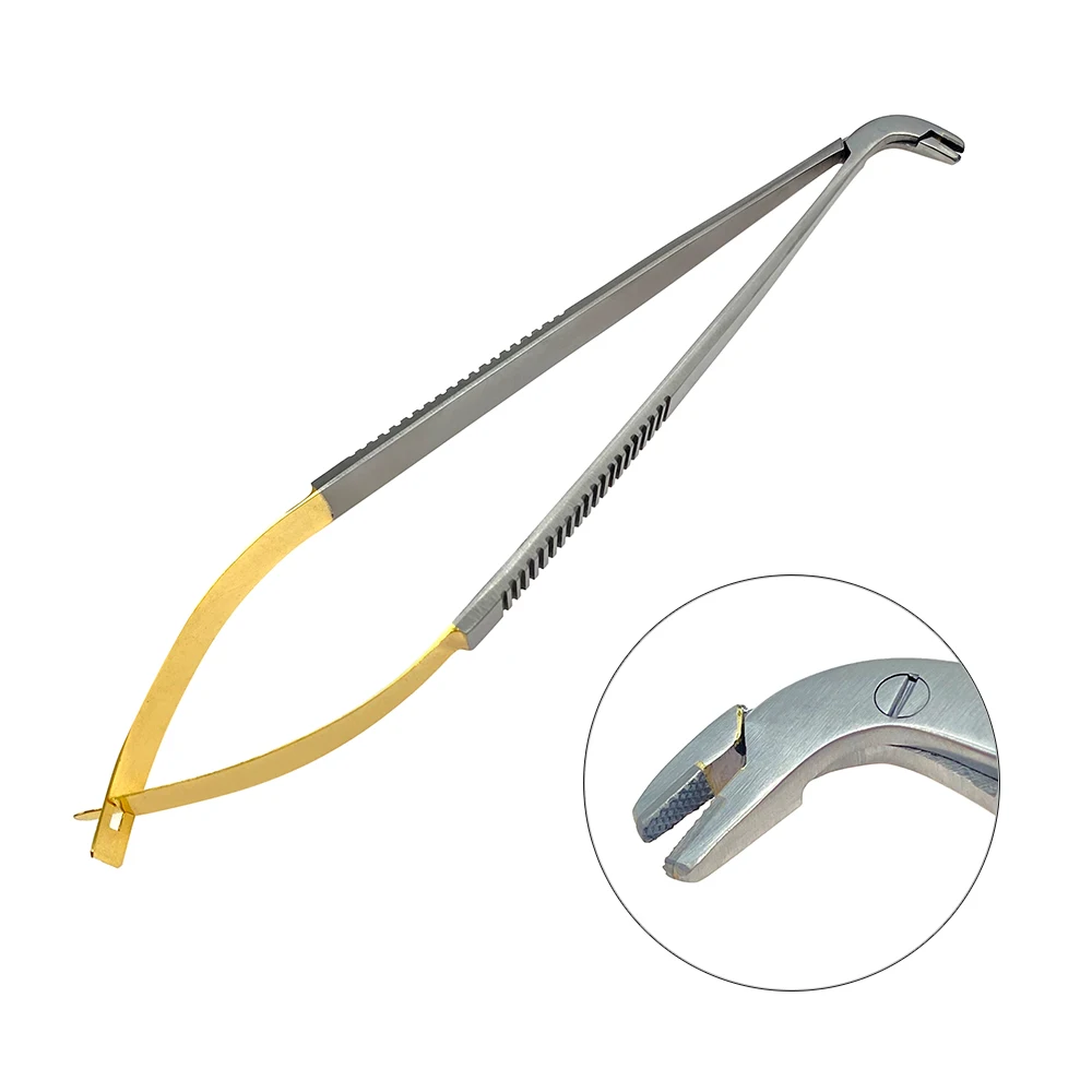 

Micro Needle Holder 90° With TC 5mm Tips for ophthalmic Surgery Microsurgical Instruments