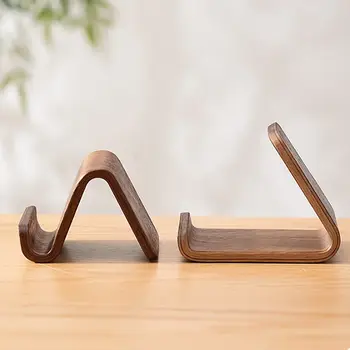 Držák na telefon z masivního dřeva, stojan na mobilní telefon, podpora pro smartphone, stojan na tablet, stůl, držák na mobilní telefon, stojan, přenosný držák na mobilní telefon 10 nejlepší prodej dřevěný držák na mobilní telefon - №6