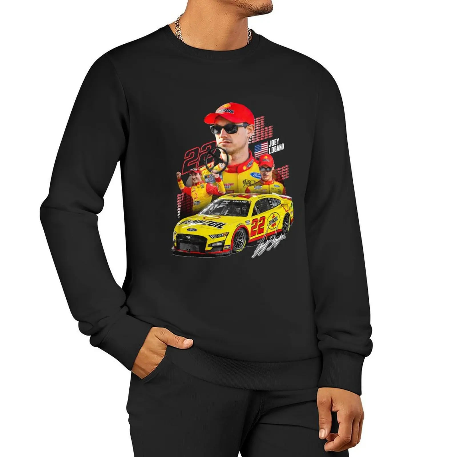NEW Joey Logano NEXT GEN MUSTANG 2022 Pullover Hoodie men's sweat-shirt streetwear men hooded sweatshirt