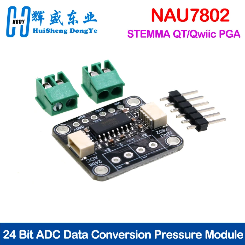NAU7802 High Precision ADC Module 24 Bit ADC Data Conversion Pressure Module Compatible With STEMMA QT/Qwiic PGA