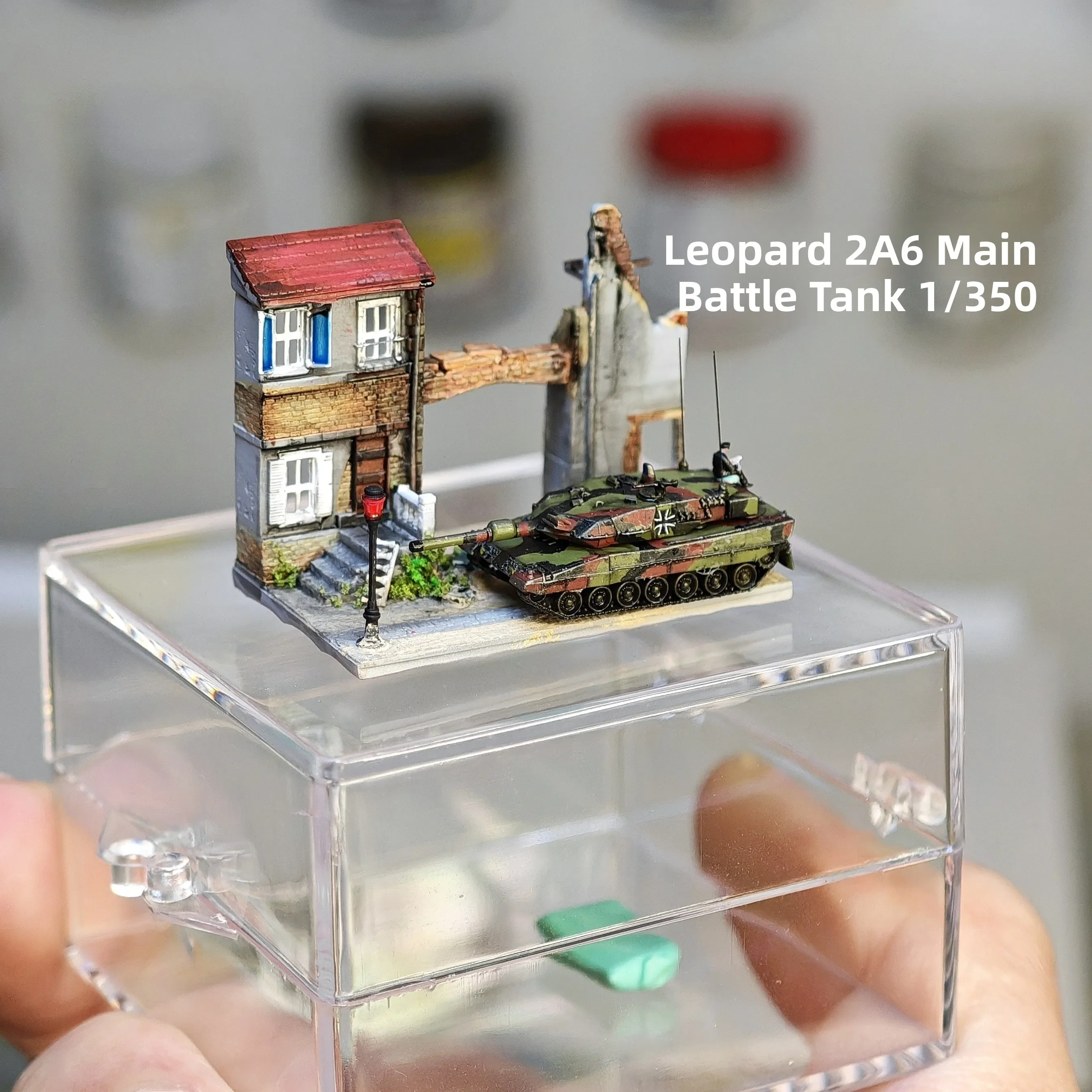 Bavarian Tank Model World Leopard 2A6 Main Battle Tank 1350 Scale Miniature Simulation Sand Table Collectible Plastic Model