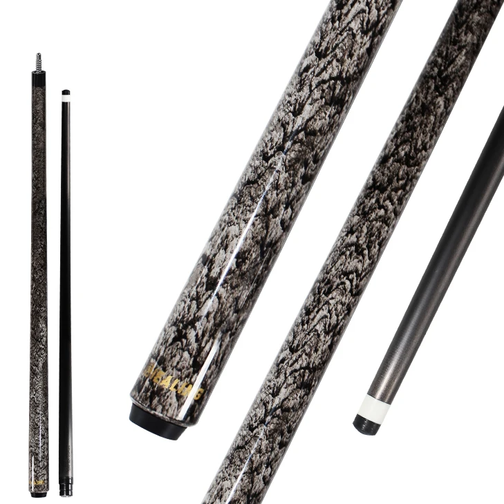 Hot! Stock 12mm Carbon Fiber Carom Cue New Quick-sand Designed Billiard Pool Cue 1410mm Radial with Black H tip Customizable