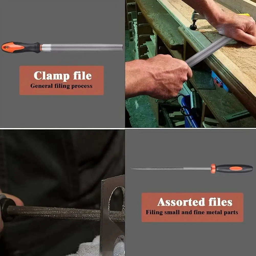 Precision Needle Files High Carbon Steel Woodworking Files Carving Tools Kit Compact Portable Multi-functional for Precision