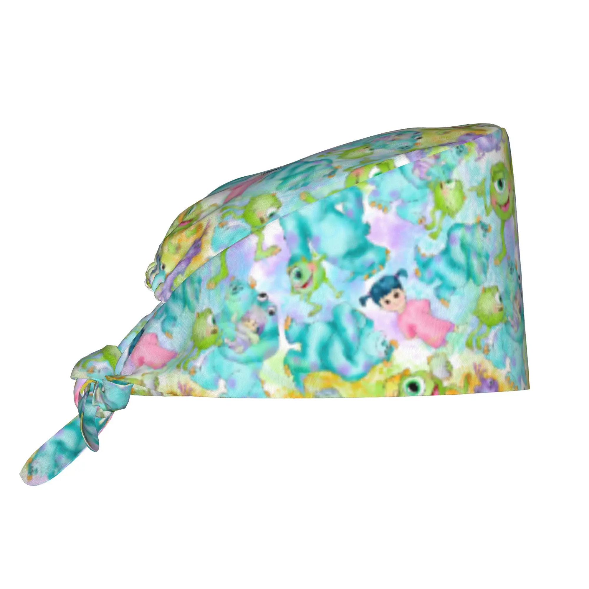 Custom Monsters Anime Universitye Medical Staff Scrubs Hat Unisex Cartoon For Chef Hat Scrub Caps
