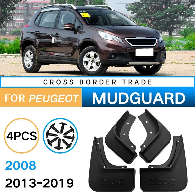 Mudflap for Peugeot 2008 2013-2019 Fender Mud Flaps Guard Splash Flap Mudguard Accessories