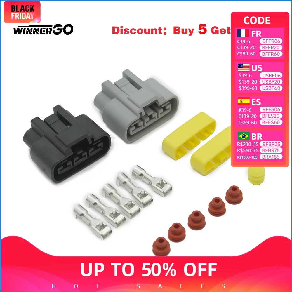 WINNERGO Regulator Rectifier Female Connector Plug Kits Set for Polaris Kawasaki Yamaha Sea-doo Can-am Honda  BMW Triumph