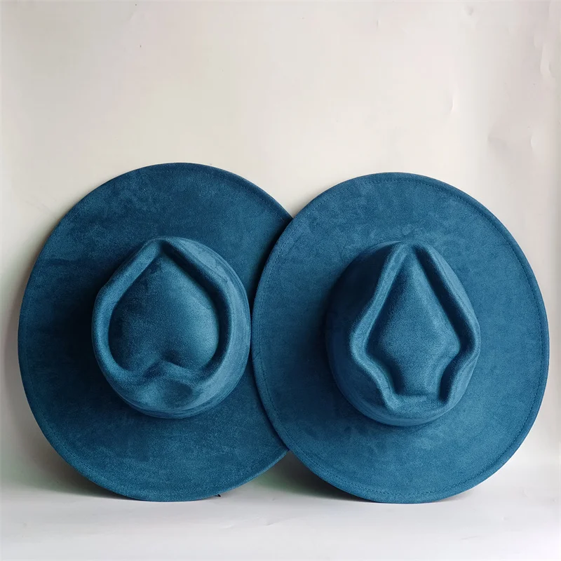 

Шляпа из веганской замши темно-синего цвета с сердечком, без логотипа, с возможностью нанесения гравировки, в стиле Heart Crown, для Burning Heart, с широкими полями, шапка-шапоу 2026