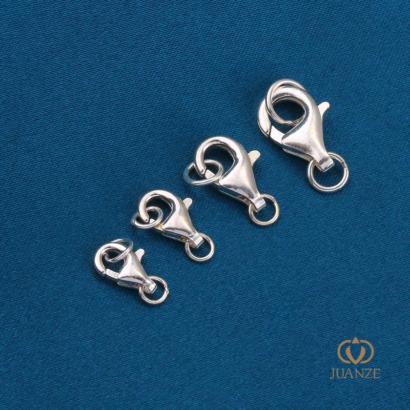 

925 Sterling Silver Clasp Necklace Bracelet Accessories Silver Jewelry DIY Kit