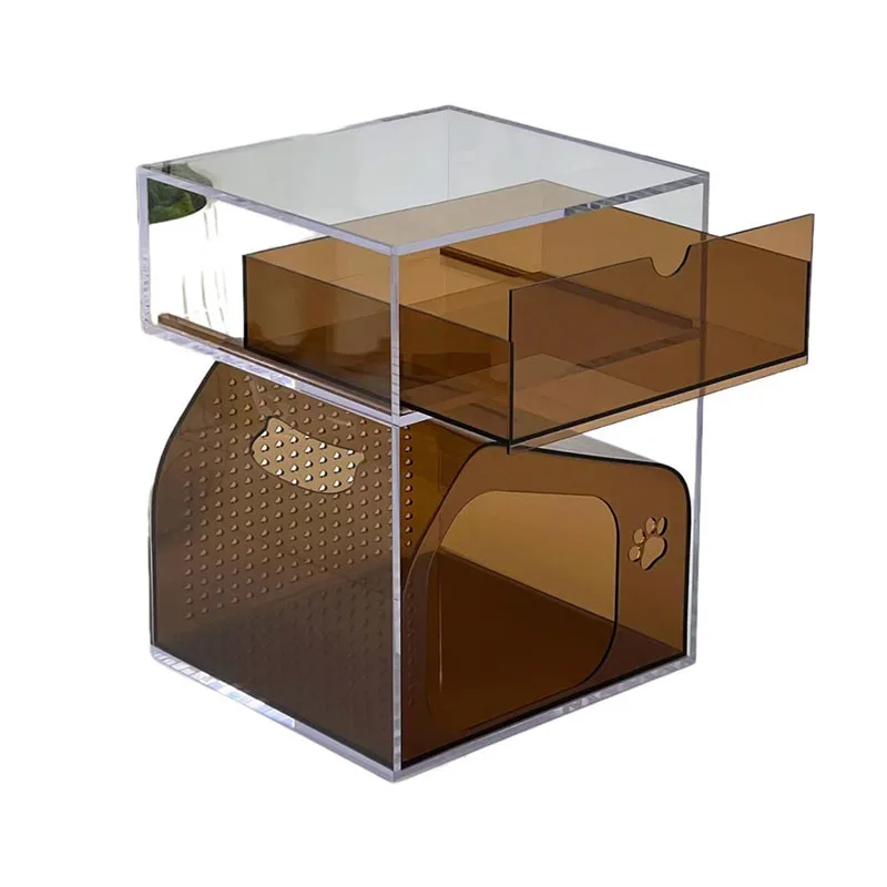 

Italian cat nest bedside table, modern style acrylic, furniture personalized pet, shared creative corner a few sides