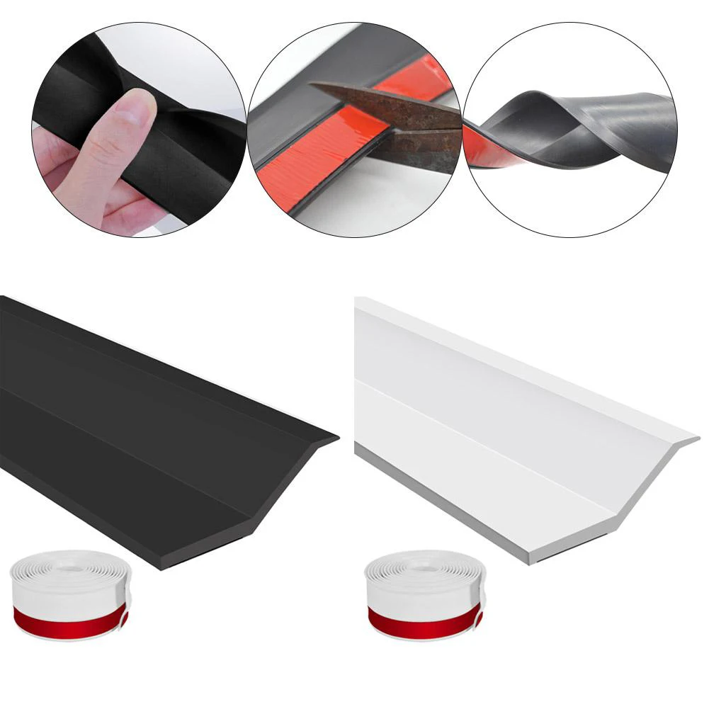 Effective Weatherproof Barrier Draft Stopper Insulation Weather Strip Black Weatherproof Seal Easy Installation