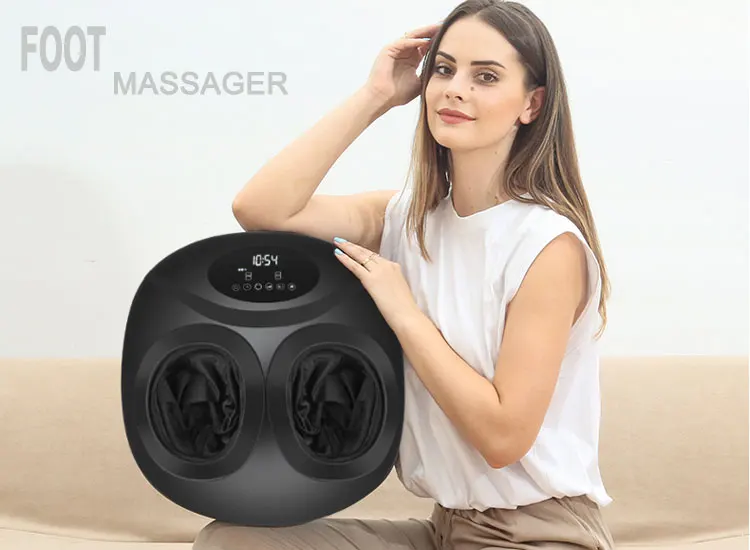 مدلك شياتسو للقدم مع EMS وضغط الهواء - الاهتزاز الكهربائي والعلاج الحراري، تصميم الأسطوانة اليابانية لاسترخاء القدم بالكامل)