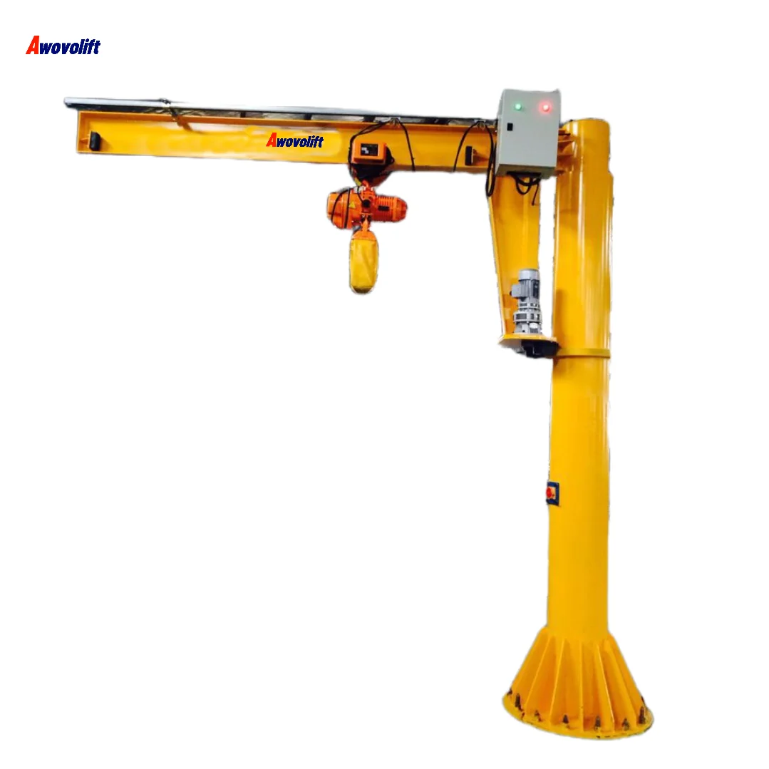 Awovolift Factory Direct Sales Electric Control Pillar Bridge Jib Crane Laser Cutting Machine Feeding Robot 500-2000kg