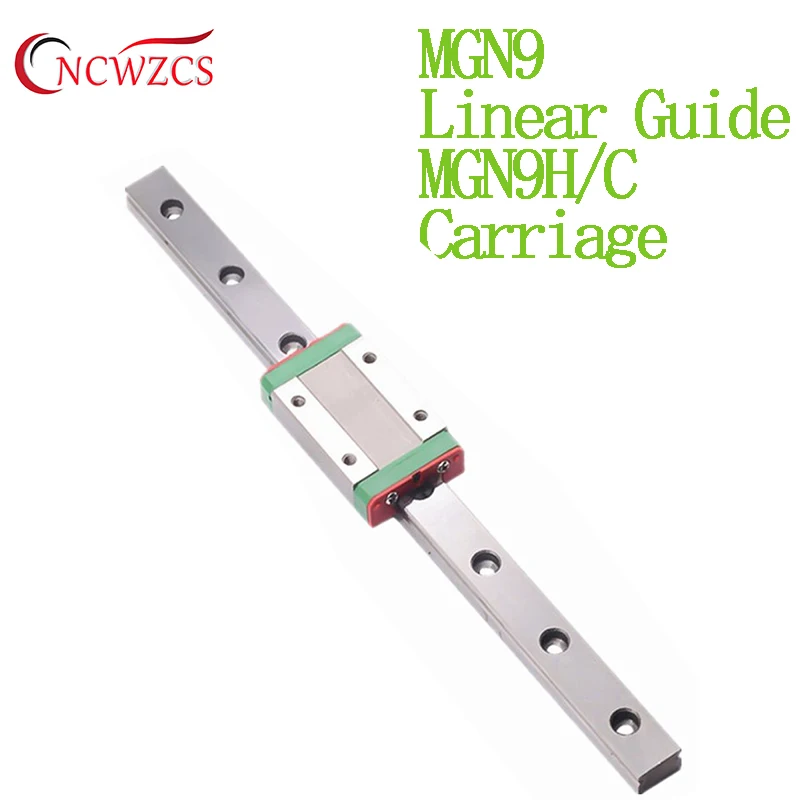 

MGN MGN9H 9mm Linear Guide MGN9 L= 100 150 200 250 300 350 400 450 500 550mm Linear Rail Way + MGN9C/MGN9H Block 3D Printer CNC