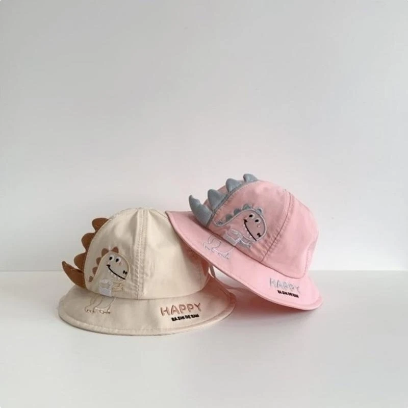 090B Baby Fisherman Hat Dinosaur Pattern Hat Fashionable Cap Cartoon Sun Cap Comfortable Wearing Baby Hat for Boy & Girls