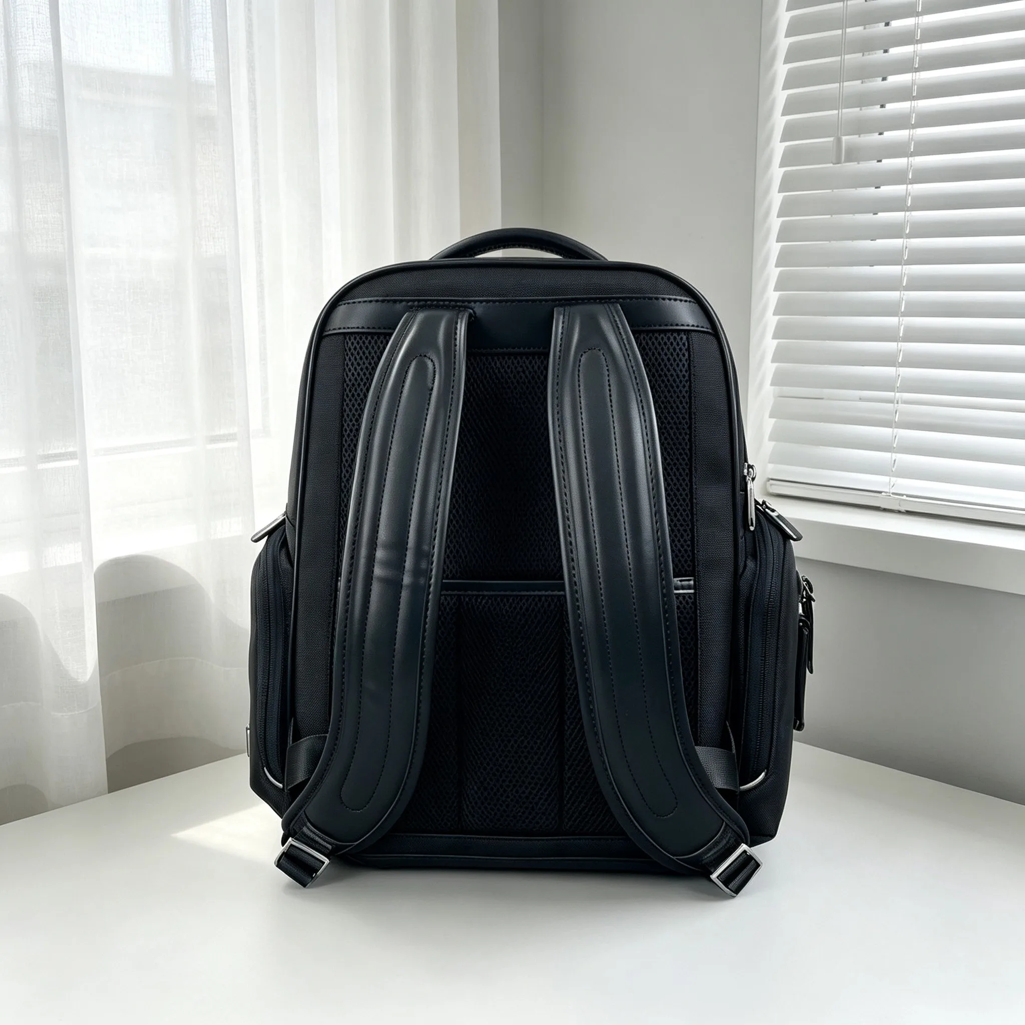 Men Carbon Fiber Business Backpack, Large‑Capacity Multi‑Functional Rucksack for Daily Office Commute
