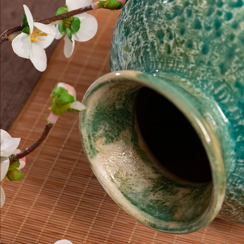 Ceramic vase ornament living room flower arrangement decorative dried flowers
