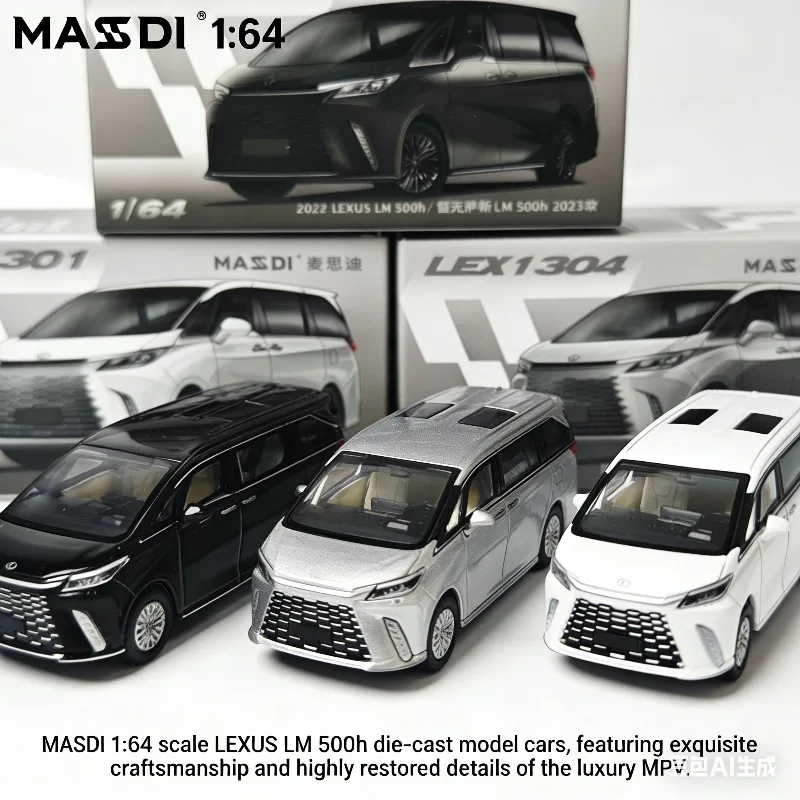

MASDI 1:64 Lexus LM500h Alphard simulation static alloy car model, boys' festival gift toy collection ornament.