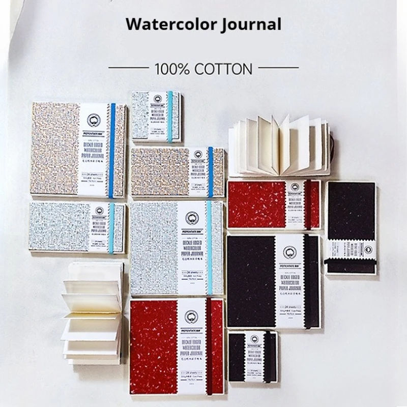 Artists Watercolor Journal Drawing Book Hand Notebook Sketch Pad Sketchbook Acid-Free Cotton 300gsm Cold Press for Art Supplies