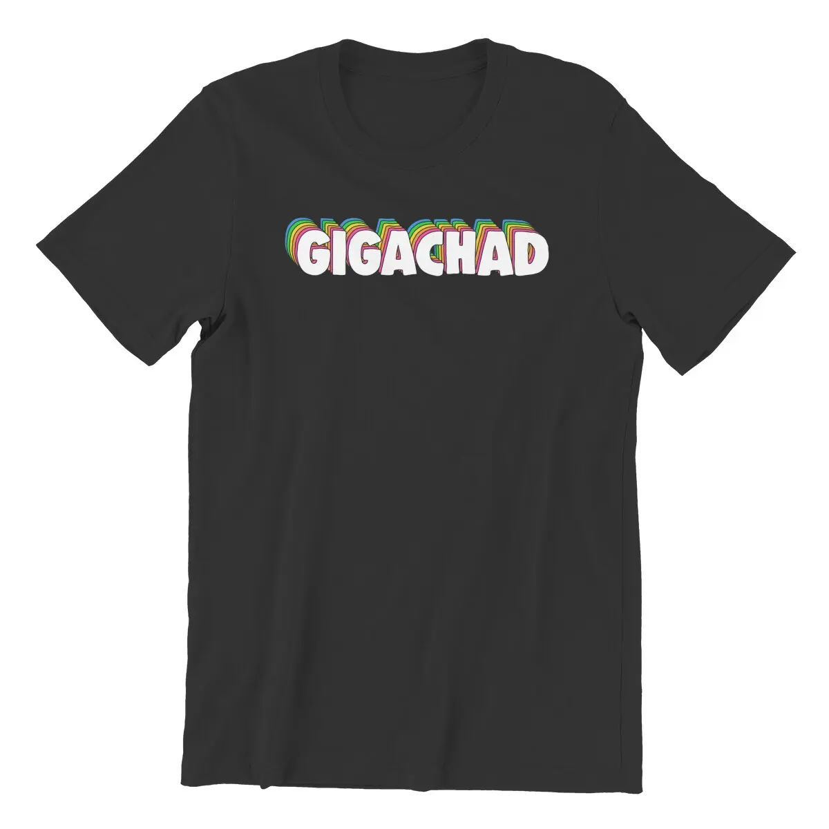 Gigachad Meme LGBT bodybuilding rainbow spicy meme GYM 100% Cotton printed Big Size mens graphic designer t shirt for men