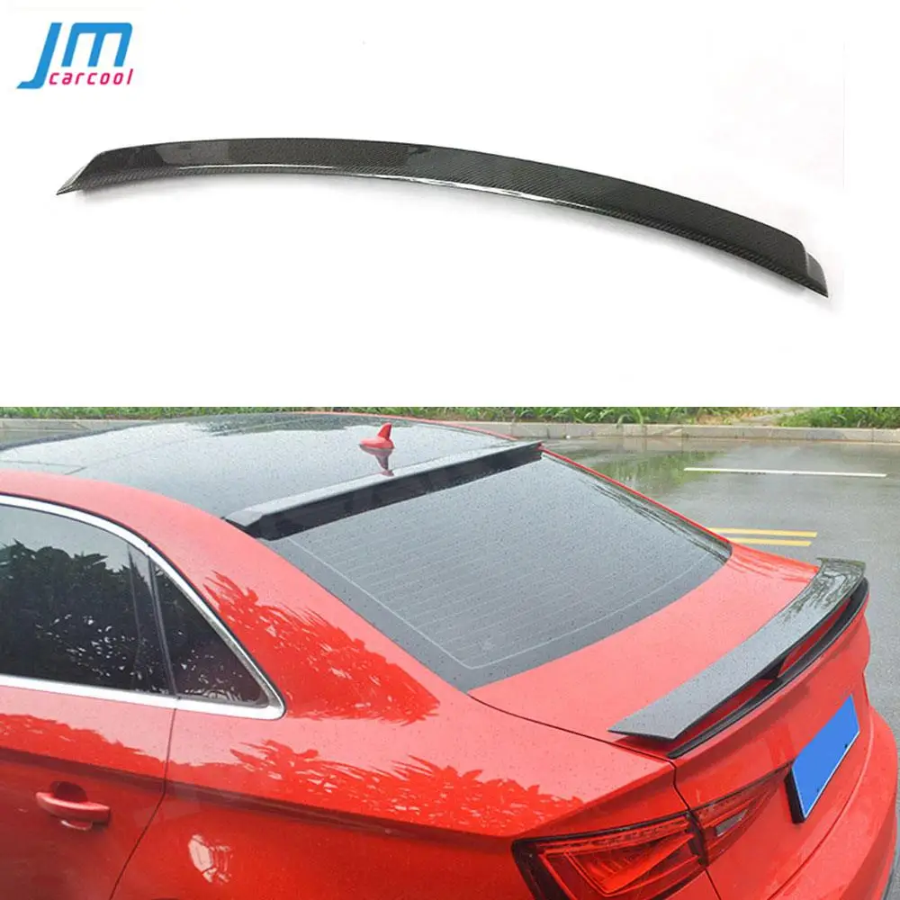 

Carbon Fiber Car Rear Roof Spoiler Back Window Trim Cover Wings for Audi A3 S3 RS3 Sedan 4 Door 2014 - 2018 FRP Car Styling