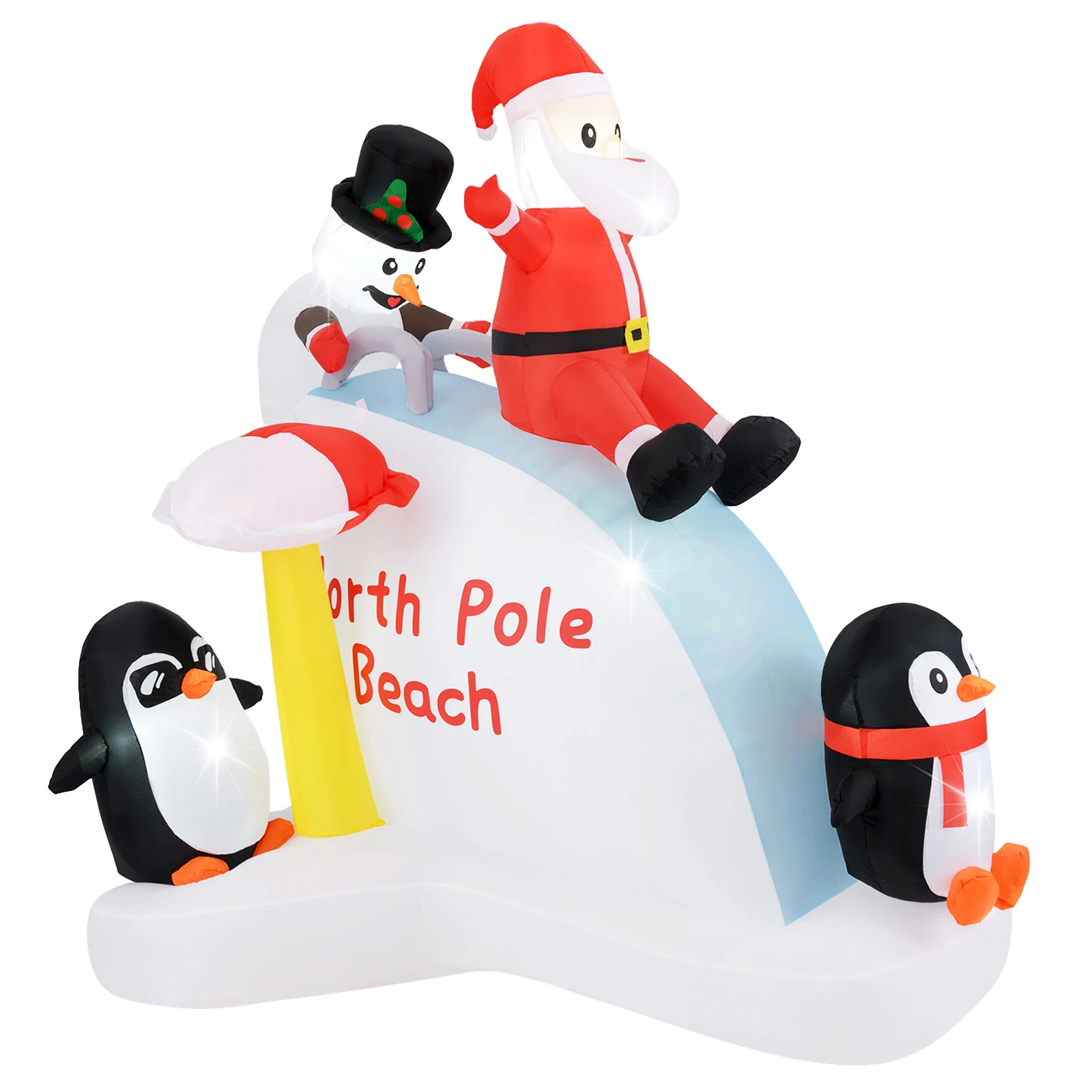 

6-футовые рождественские надувные пингвины, Санта-Клаус и снеговик на украшении со светодиодной подсветкой