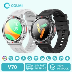 COLMI-V70 Smartwatch para homens, tela AMOLED HD ultra grande, chamada Bluetooth, rastreamento de saúde e fitness