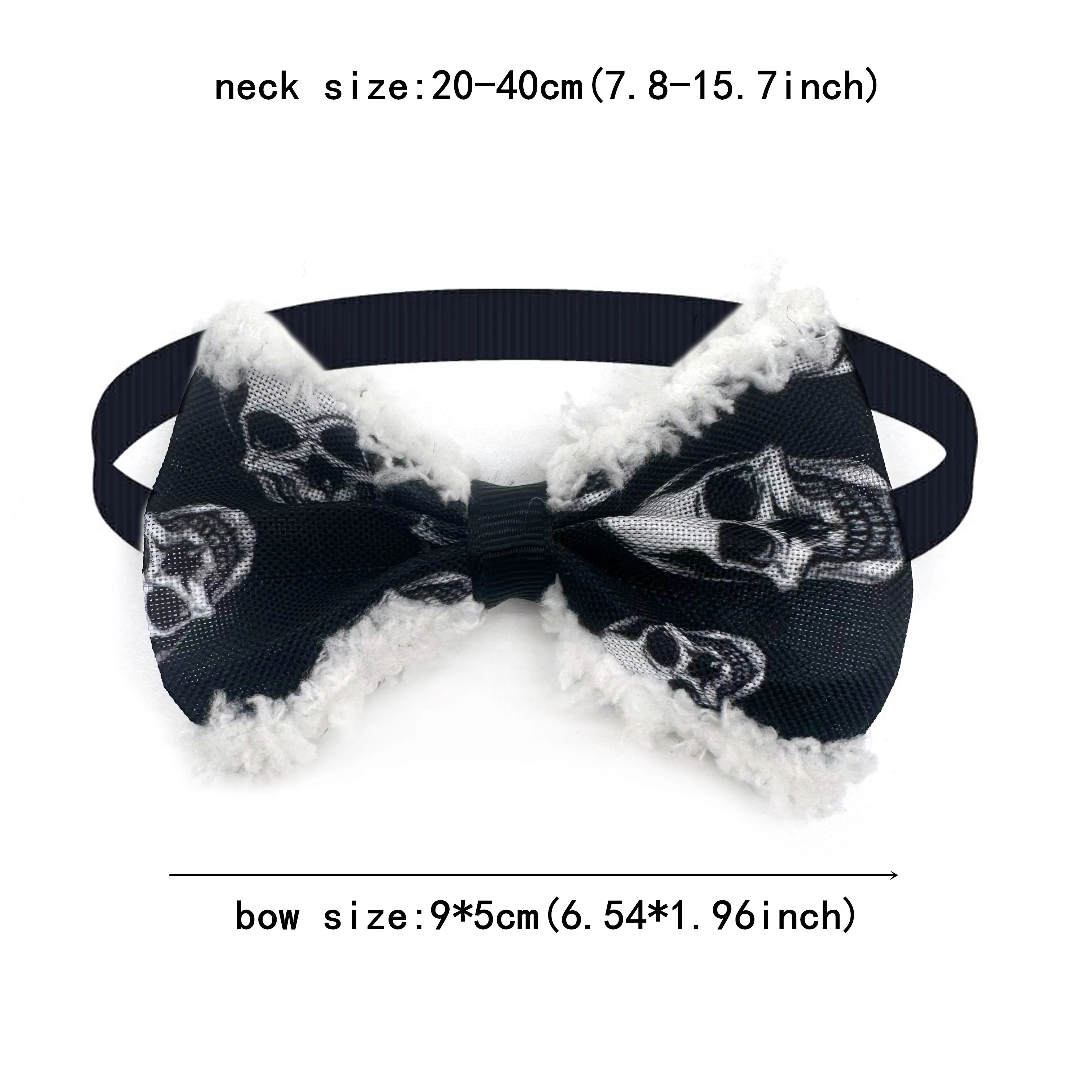 50/100pcs Handmade Halloween Dog Bowties Plush Pet Bow Tie Dog Accessories Pumpkin Skull Style Dog Pet Bow Tie for Holiday