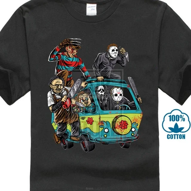 The Massacre Machine T Shirt Horror Movie It Pennywise Chucky Freddy Jason F30 Printed Pure Cotton Men'S