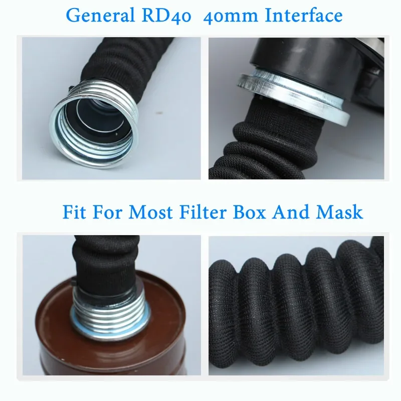 0.5M RD40 40mm Connection Pipe For Gas Mask Respirator Rubber