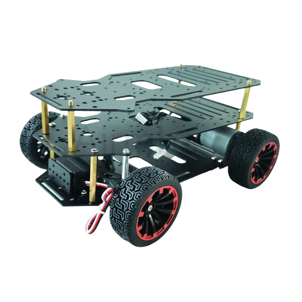 Hiwonder Assembled 5KG Load Ackerman Robot Car Metal Chassis Dual Encoder Motor Front Wheel Servomotor ROS Robot Base