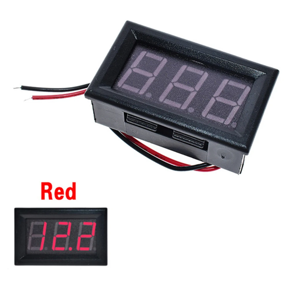DC4.5V-30V voltase Meter tahan air 0.56 inci tegangan Panel Meter 2 kabel meteran tegangan untuk 6V 12V elektromobile sepeda motor mobil