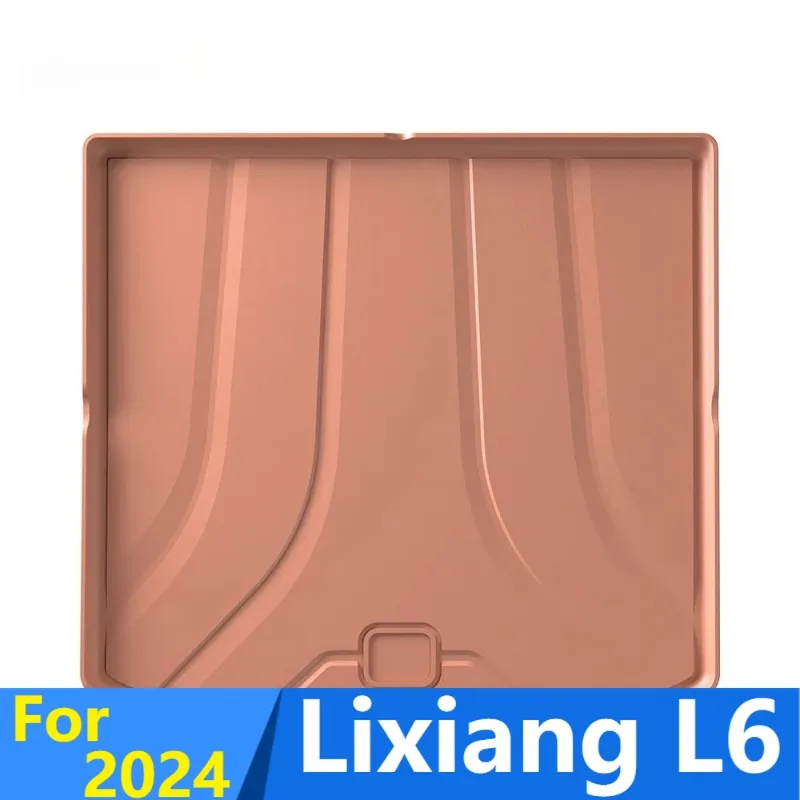Trunk Mat For Lixiang L6 Max 2024 Orange TPE Floor Mats All-Weather Waterproof Car Mats Easy Clean Accessory