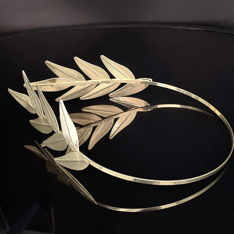 Unique Leaf Headwear Bridal Wedding Dress Accessories Hair Band Crown Suitable For Lndian Women Headwear