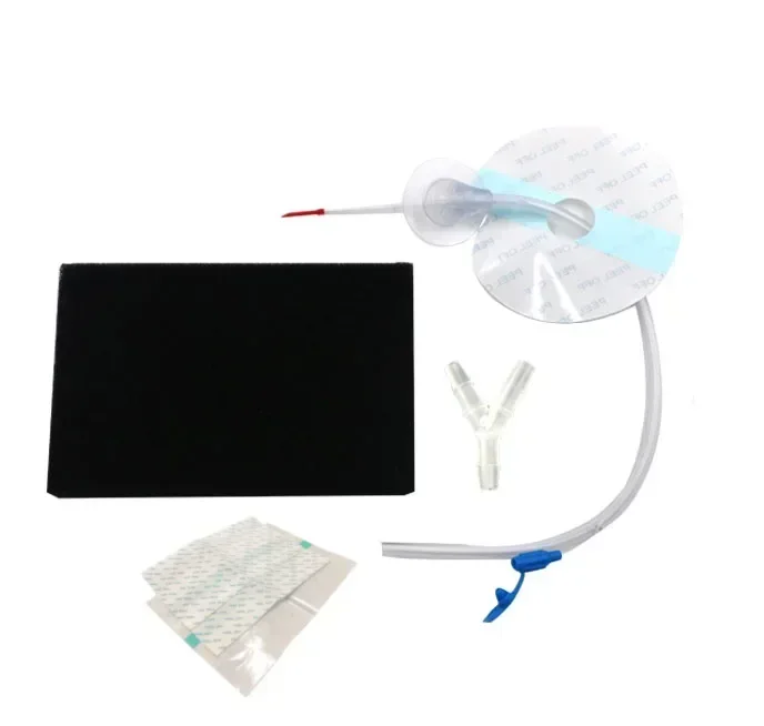 negative pressure wound therapy machine with drainage canister 140ml/450ml & 10sets different size NPWT medical dressing kit image 3
